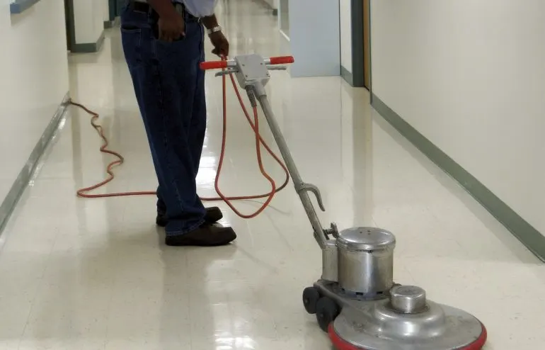 Vinyl Floor Cleaning And Polishing